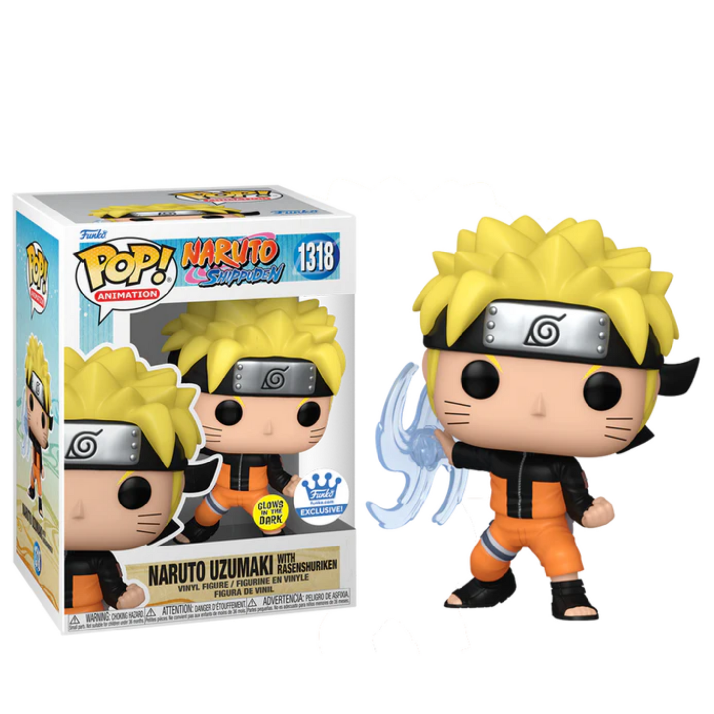 Naruto Uzumaki (with Rasenshuriken) (Glow) # 1318 | Exclusive Funko Pop